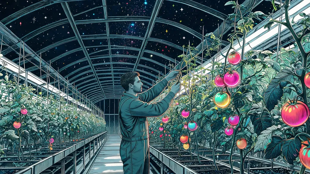 Ship Gardener Tying Up Plants