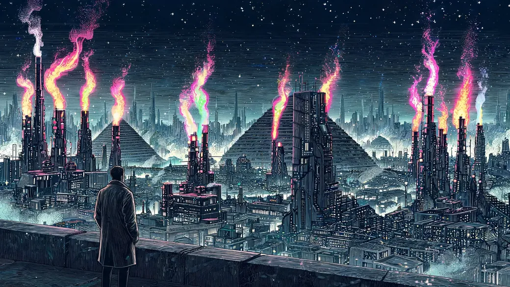 Towers And Pyramids From A Ledge