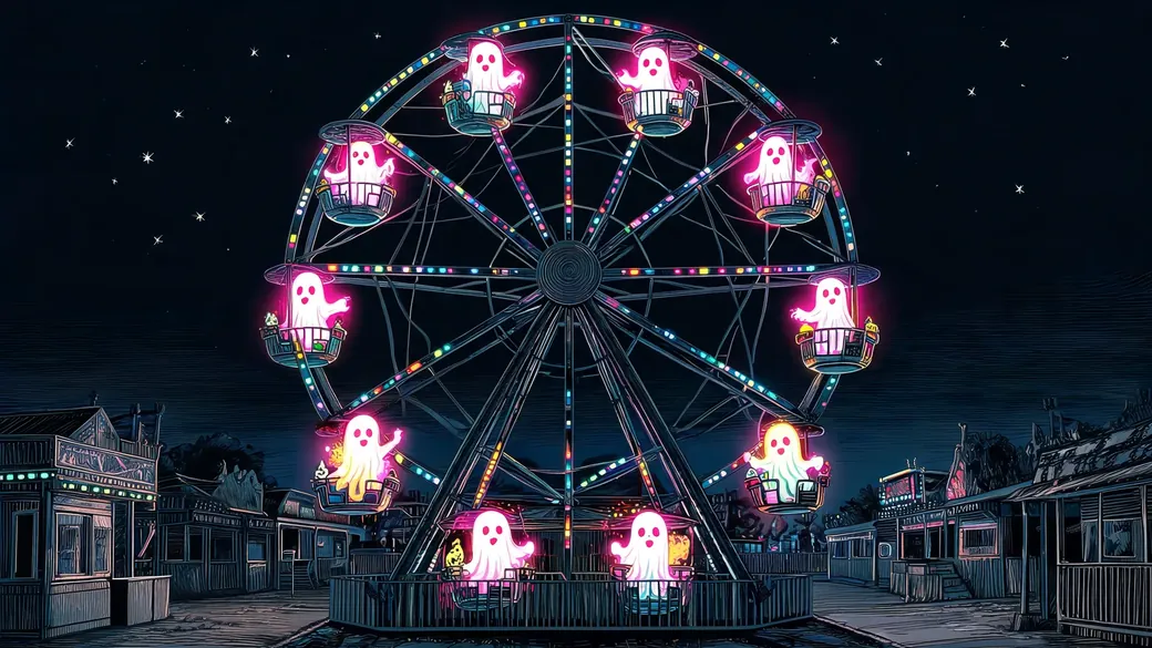 Ghosts Riding Rusty Ferris Wheel