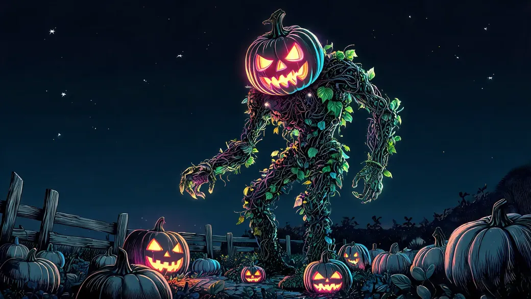 Vine Giant With Pumpkin Head