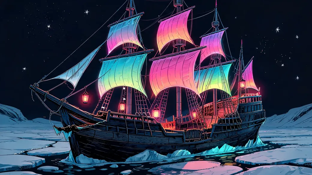 Ghost Ship Trapped In Arctic Ice