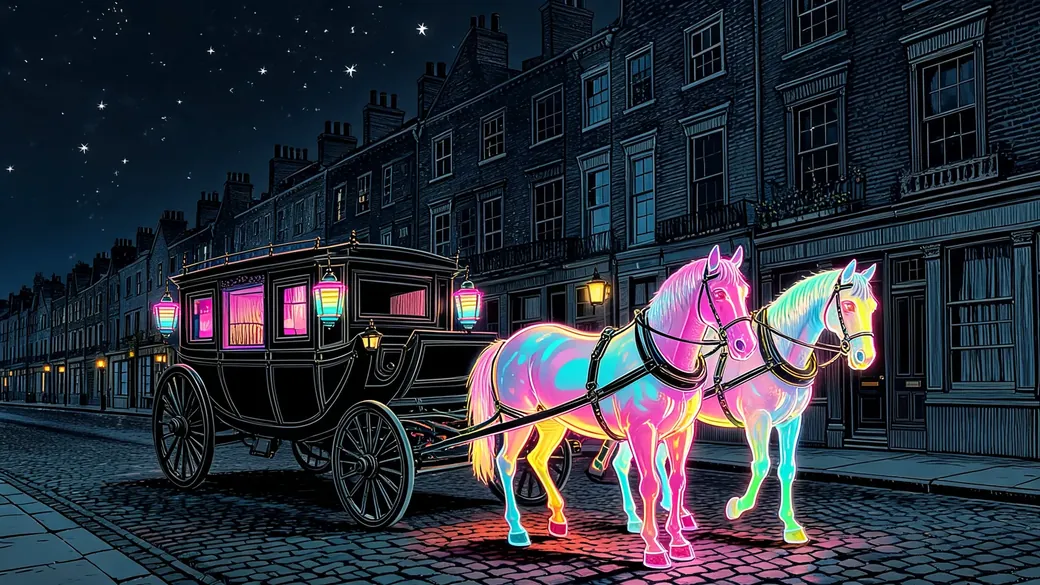Ghost Hearse On Victorian Street