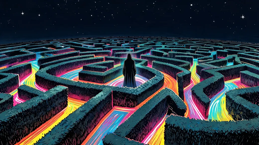 Haunted Hedge Maze From Above