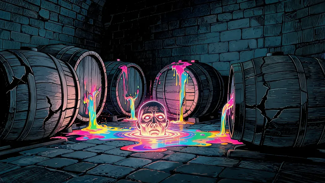 Cracked Barrels And Glowing Pool