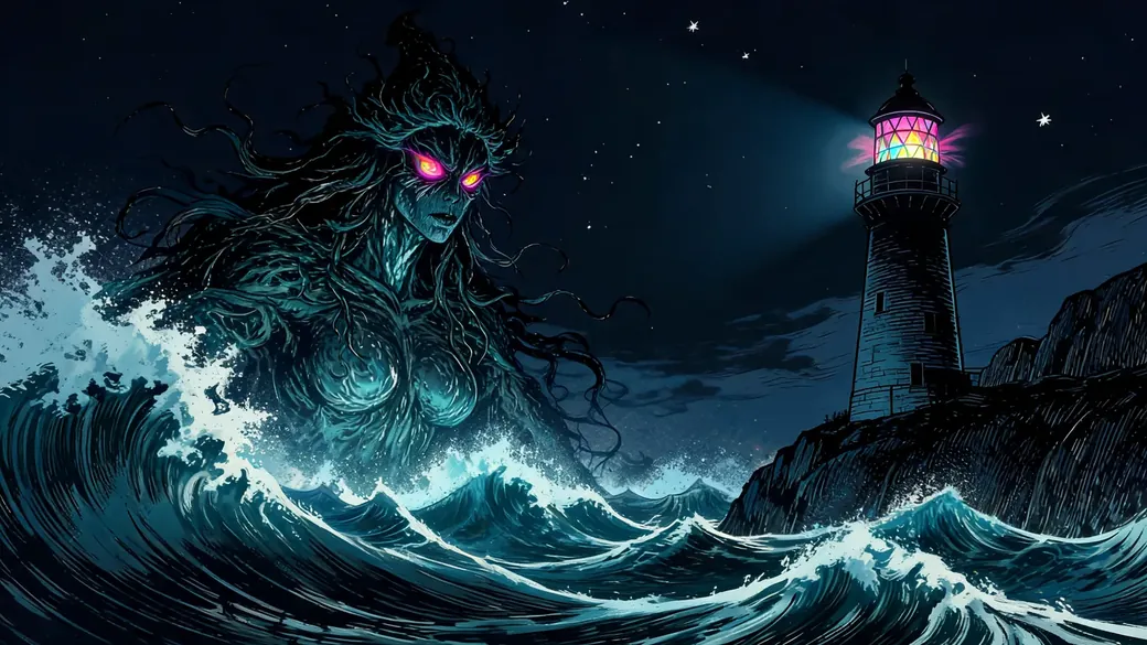 Seaweed Sea Witch Near Lighthouse