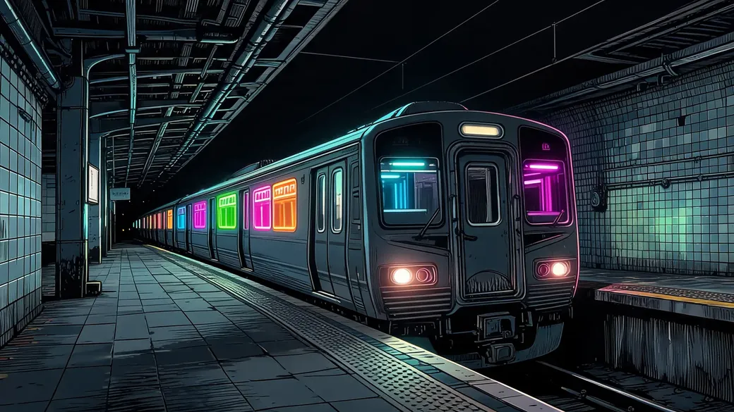 Phantom Train Arriving At Subway Station