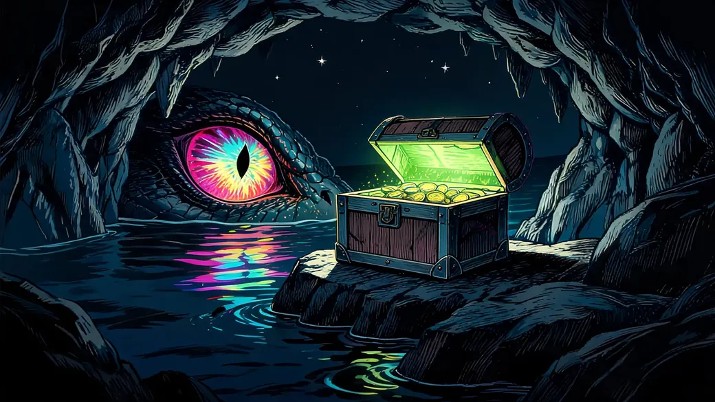 Glowing Treasure Chest Sea Cave
