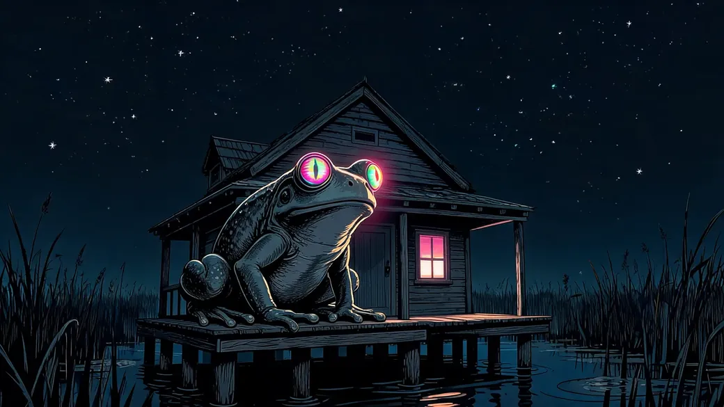 Frog Creature On Swamp Shack