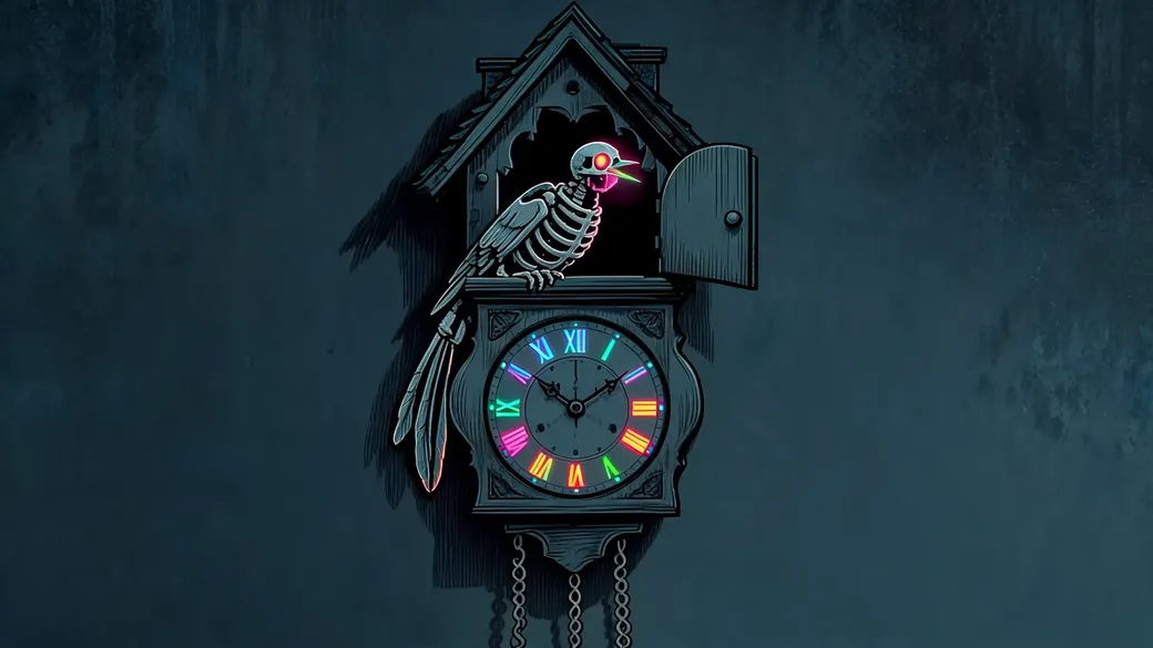 Cursed Cuckoo Clock Skeleton Bird