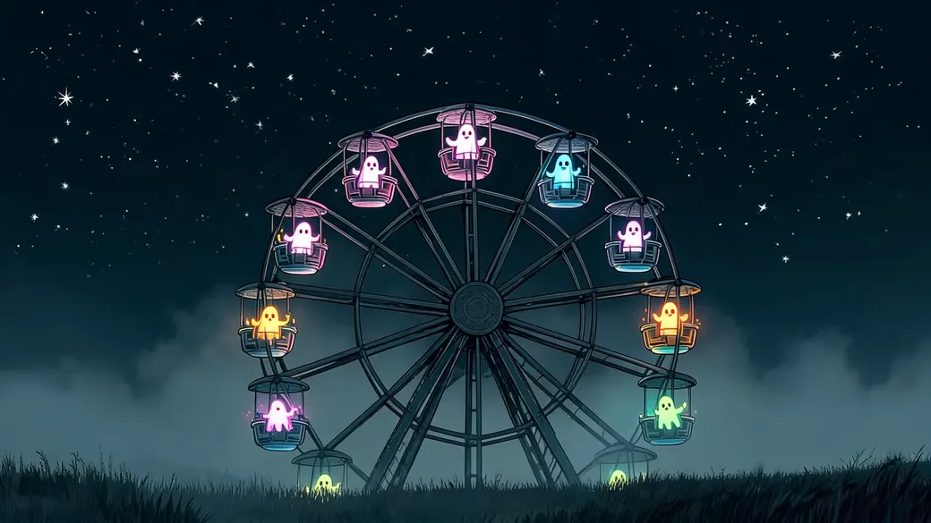 Ghosts In Ferris Wheel Gondolas