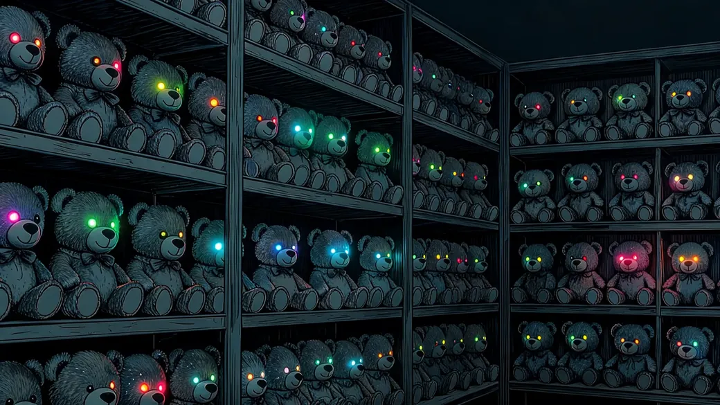 Teddy Bears With Glowing Eyes