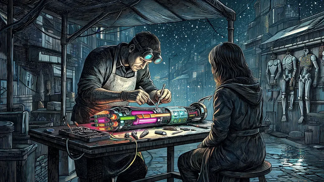 Back Alley Surgeon At His Workbench