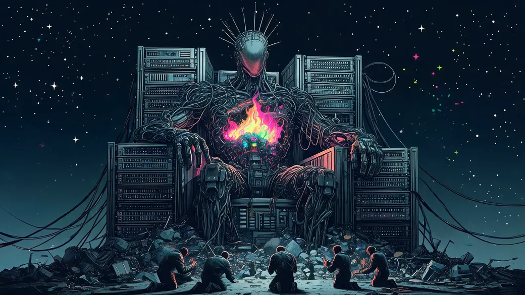 Cable King On A Server Throne
