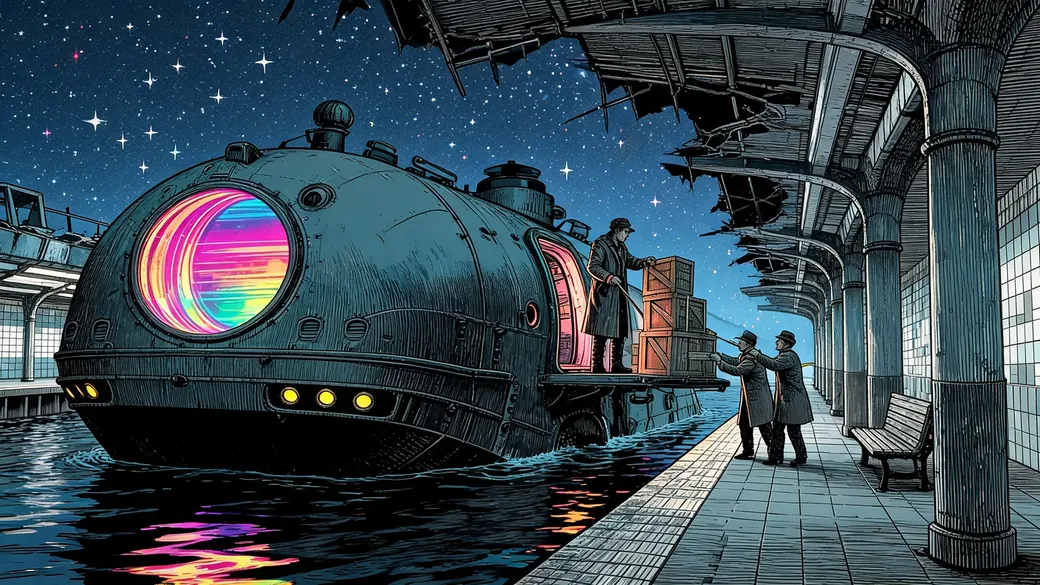 Smuggler Submarine In A Flooded Subway